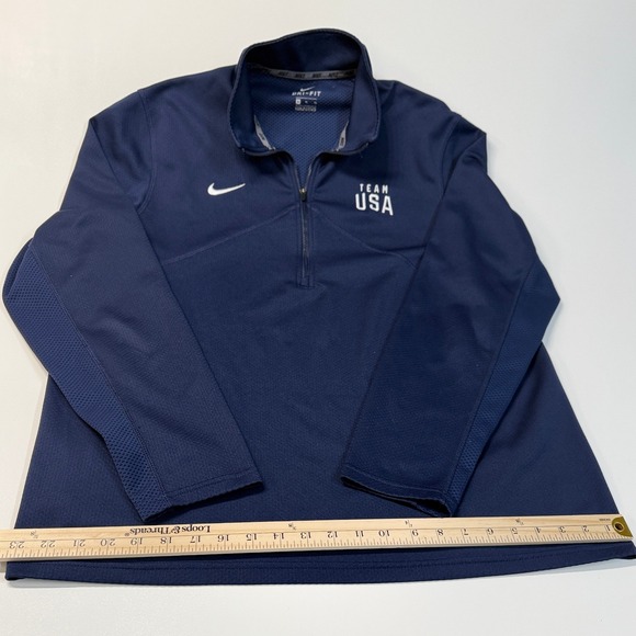 Nike Men XL Team USA Dri Fit Mens Training 1/4 Zip Pullover Navy Blue - Picture 8 of 13